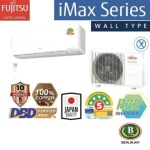 แอร์ Fujitsu ติดผนังอินเวอร์เตอร์ (INVERTER Wall Type) เบอร์ 5 น้ำยา R32 รุ่น I-Max ขนาด 9,700BTU-36,200BTU