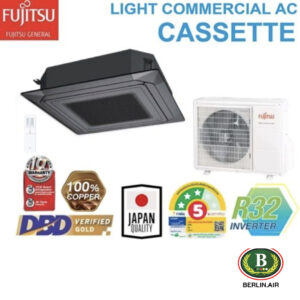 แอร์ Fujitsu สี่ทิศทางอินเวอร์เตอร์ สีดำ (INVERTER Black Cassette Type) เบอร์ 5 น้ำยา R32 ขนาด 22,000BTU-48,000BTU