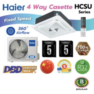 แอร์ Haier สี่ทิศทาง (Cassette Type) เบอร์ 5 น้ำยา R32 รุ่น HCSU ขนาด 18,000BTU-48,000BTU