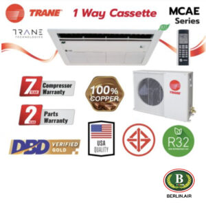 แอร์ Trane 1 ทิศทาง (1 Way Cassette Type) มอก. น้ำยา R32 รุ่น MCAE ขนาด 12,000BTU-60,000BTU