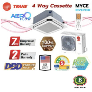 แอร์ Trane 4 ทิศทางอินเวอร์เตอร์ (INVERTER 4Way Cassette Type) เบอร์ 5 น้ำยา R32 รุ่น AEROFLOW MYCE ขนาด 18,200BTU-60,000BTU