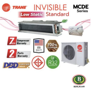 แอร์ Trane เปลือย (Concealed Duct Type) น้ำยา R32 รุ่น INVISIBLE Standard ขนาด 12,000BTU-60,000BTU