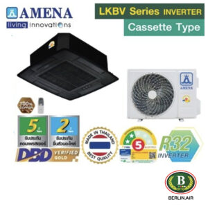 แอร์ Amena สี่ทิศทางอินเวอร์เตอร์ สีดำ (BLACK INVERTER 4 Way Cassette Type) เบอร์ 5 น้ำยา R32 รุ่น LKBV ขนาด 18,500BTU-48,000BTU