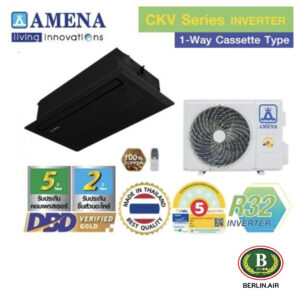 แอร์ Amena 1 ทิศทางอินเวอร์เตอร์ สีดำ (BLACK INVERTER 1 Way Cassette Type) เบอร์ 5 น้ำยา R32 รุ่น CKV ขนาด 13,000BTU-60,000BTU