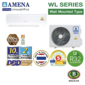 แอร์ Amena ติดผนัง (Wall Type) เบอร์ 5 น้ำยา R32 รุ่น WL ขนาด 9,500BTU-56,000BTU