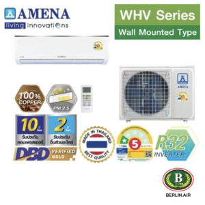 แอร์ Amena ติดผนังอินเวอร์เตอร์ (INVERTER Wall Type) PM-2.5 เบอร์ 5 น้ำยา R32 รุ่น WHV ขนาด 9,000BTU-26,000BTU