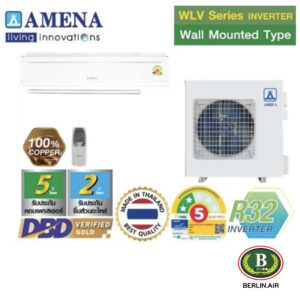 แอร์ Amena ติดผนังอินเวอร์เตอร์ (INVERTER Wall Type) เบอร์ 5 น้ำยา R32 รุ่น WLV ขนาด 24,000BTU-48,000BTU
