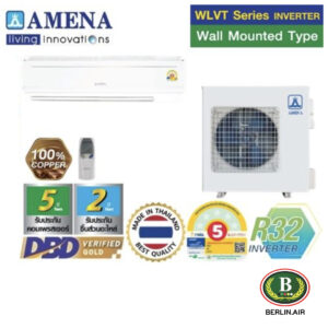 แอร์ Amena ติดผนังอินเวอร์เตอร์ (INVERTER Wall Type) เบอร์ 5 น้ำยา R32 รุ่น WLVT ขนาด 30,000BTU-60,000BTU
